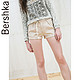 Bershka 03526335 系腰带短裤