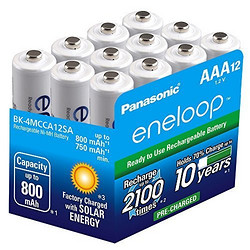 历史新低 eneloop 爱乐普 7号充电电池 aaa  12节装