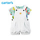 Carter's 婴儿短袖背带裤 印花套装