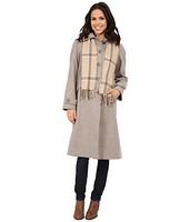 历史新低：London Fog L111301L 女款羊毛混纺大衣（带围巾）