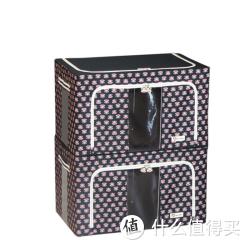 当当优品 Paul Frank大嘴猴牛津布收纳箱 66L*2只   黑色