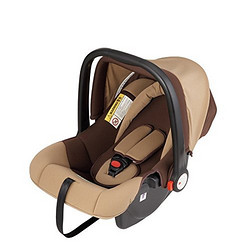 kidstar 童星 2050婴儿提篮式儿童安全座椅便携式新生儿宝宝汽车车载摇篮3C认证(棕色)