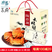 苏府印记 阳澄湖大闸蟹礼券1368型 公蟹4.0-4.4两 母蟹2.8-3.1两 5对10只装
