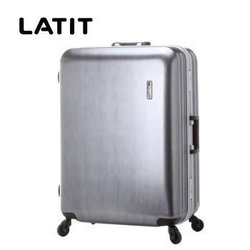 Latit 全PC铝框旅行拉杆箱 26寸+行李牌