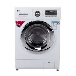 LG WD-A12411D 8公斤直驱DD变频滚筒洗烘一体洗衣机 智能手洗模式 高温洗涤 智能烘干（白色）