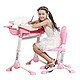 雅客集 PA-14075 小童星粉红色儿童成长学习桌椅（套装）