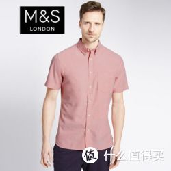 M&S 马莎 T253065M-1 男士纯棉短袖衬衫