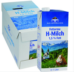 Bad Griesbacher 巴思赫 低脂UHT牛奶 1L*12盒*2件＋凑单品
