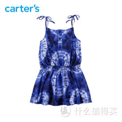 Carter's 1件式印花吊带束腰连衣裙民族风女童幼儿童装小童251G102