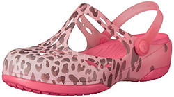 9码特价：crocs Women's Carlie Leopard Fade Clog Mule