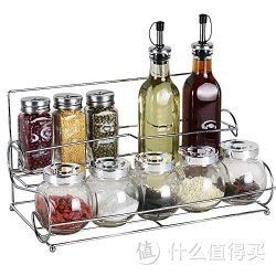 BJ 拜杰 家用透明玻璃调味罐 调料瓶 调料罐密封储物罐 防漏油瓶 厨房调味套装 11件套BJ-BK-10TA