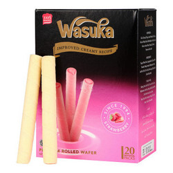 Wasuka 哇酥咔 草莓味爆浆威化卷 240g*5件