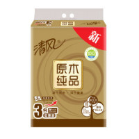 移动端:清风 原木金装 3层130抽中幅抽取式面纸*3包