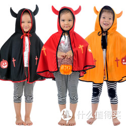 千奇坊 万圣节儿童恶魔牛角披风  单件