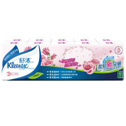 Kleenex 舒洁 印花玫瑰加香手帕纸10包装*10件