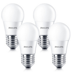 PHILIPS 飞利浦 LED灯泡 球泡 3W E27大螺口 四连包