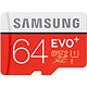 移动端：SAMSUNG 三星 EVO+ microSDXC存储卡（64GB、UHS-I）