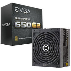 EVGA 额定650w 650 G2 电源 (80PLUS金牌/全模组/7年质保/14cm风扇/ECO节能/全日系电容)