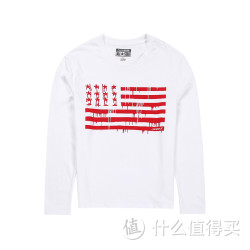 CONVERSE 匡威 国旗印花 07603C110 男士圆领长袖T恤