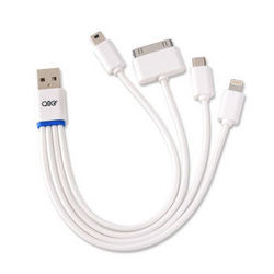 QIC USB多功能四合一充电线  安卓苹果手机通用