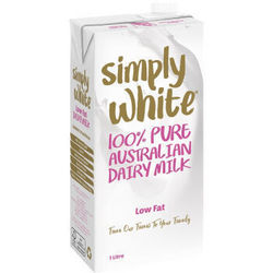Simply white 低脂UHT牛奶/箱（1Lx12）