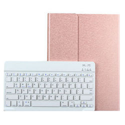 魅卓ipad Pro9.7保护套air2无线蓝牙键盘mini2/Pro12.9分离式键盘套 金粉色 ipad air2(ipad 6)
