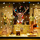  圣诞节墙贴纸贴画店铺玻璃橱窗贴花装饰品布置装扮圣诞树雪人麋鹿　
