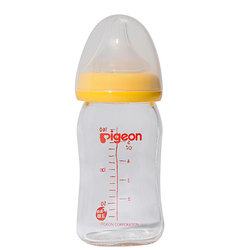 pigeon 贝亲 AA73 宽口径玻璃奶瓶160ml（黄色）