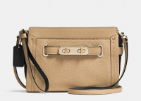 COACH 蔻驰 Color Block Swagger 女款真皮斜挎包
