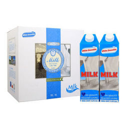 WHITE SMOOTHIE 优雅牧场 超高温灭菌低脂牛奶 1L*6 礼盒装*3件