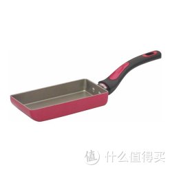 谷口金属 小型玉子烧鸡蛋煎锅/平底锅 8×18cm 粉色 燃气灶可用