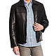 Tommy Hilfiger Men's Open Bottom Classic Leather Jacket