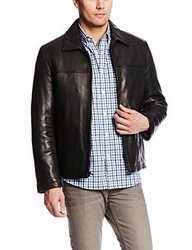 Tommy Hilfiger Men's Open Bottom Classic Leather Jacket