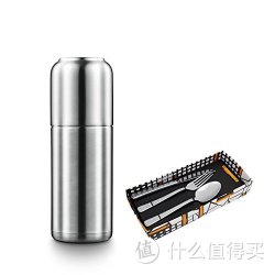 SERAFINOZANI 尚尼 摄氏系列18-10不锈钢双层真空保温保冷杯 350ml 送餐具三件套