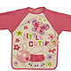 Luvable Friends 美国熊宝宝婴儿防水反穿衣围兜 70241粉红色蝴蝶