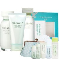 Z秒杀：PURE & MILD 泊美 鲜纯珍萃 美白套装（保湿水150ml+乳液120ml+洁面膏120g+赠品）