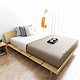 择木宜居 卧室家具套装 床+床垫+床头柜*2 浅橡色 1.2*2.0m