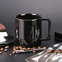 创意简约动物杯盖咖啡陶瓷杯