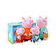 Peppa Pig 小猪佩奇 一家四口 毛绒绒玩具公仔 礼盒装 19cm+30cm