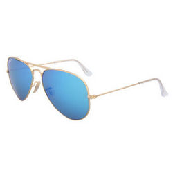Ray-Ban 雷朋 时尚新款金色镜框蓝色镜面镀膜镜片眼镜太阳镜RB 3025 112/4L 58mm