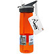 西班牙 LAKEN 水壶 欧洲进口 0.75L塑料水壶 透明轻盈 户外居家办公休闲运动 广口设计(弹出式吸嘴瓶盖) (橙色)
