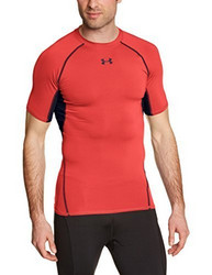 Under Armour Men's Heat Gear Short Sleeve Base Layer - Rocket Red, X-Large