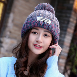 韩版女帽秋冬季针织帽保暖毛线帽休闲可爱甜美冬天潮套头帽子韩国