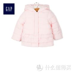 GAP 盖璞 女婴儿 新生儿绗缝连帽棉服夹克女宝抓绒外套 331693 W2