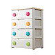 IRIS 爱丽思 四层儿童环保彩色扣抽屉式塑料整理柜收纳柜 HG-554 (厂家直送)
