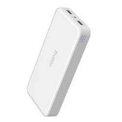 羽博（ Yoobao）S9移动电源 20000毫安 双USB输出带LED灯 白色 苹果安卓手机平板通用充电宝