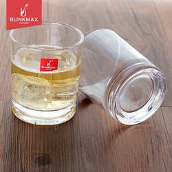 丽尊无铅透明玻璃杯家用透明厚底直身杯KTV啤酒杯威士忌杯六只装