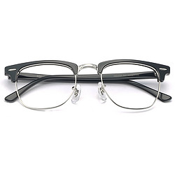 HAN 汉代 HD4959 板材&不锈钢 光学眼镜架+1.60防蓝光镜片   