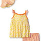 Gerber Girls' Baby 3 Piece Dress Set