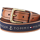 TOMMY HILFIGER Ribbon Inlay 男士真皮腰带